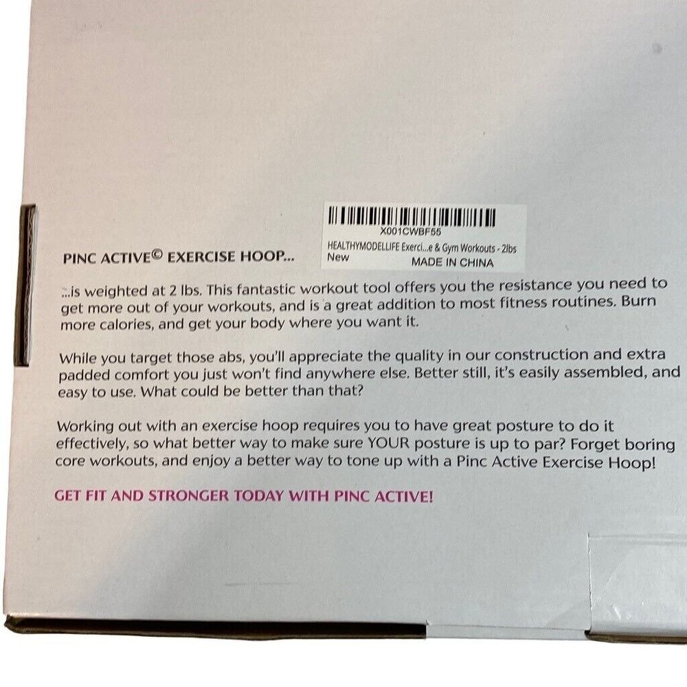 Pinc.Active 2lb Weighted Exercise Hoop, 8 Sections - Pink & Black -‎ New in Box - Picture 3 of 6